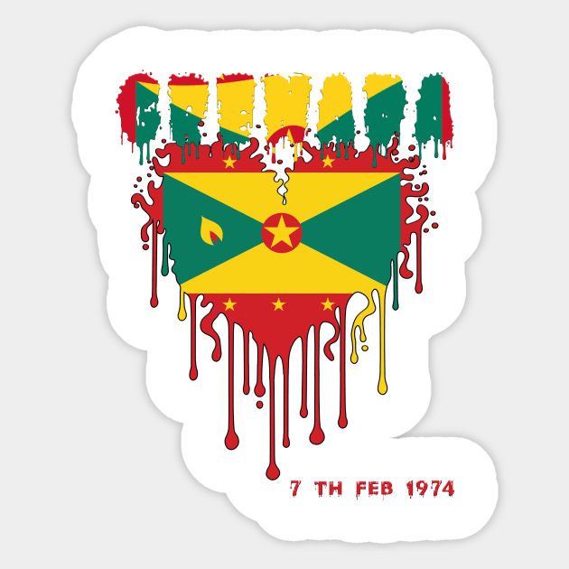 Grenada Independence Day Grenadian 50th celebration Grenada Sticker by DesignergiftsCie